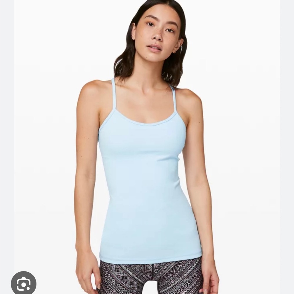 lululemon athletica Pale Blue Slim Strappy Tank